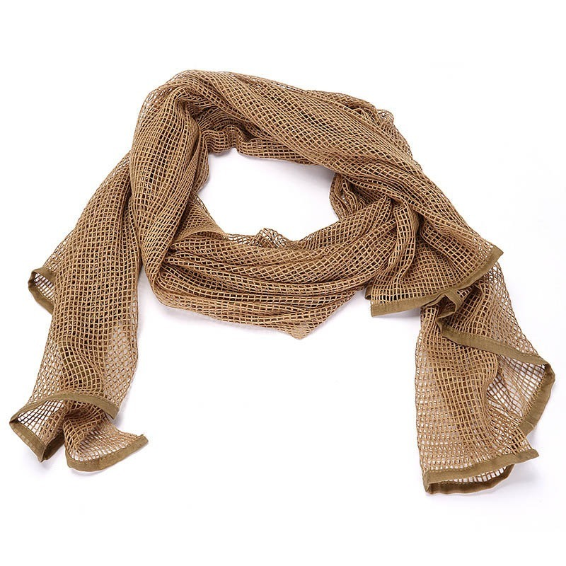 Tactical Camouflage Scarf | Shemagh Keffiyeh Neck & Head Wrap – Brown