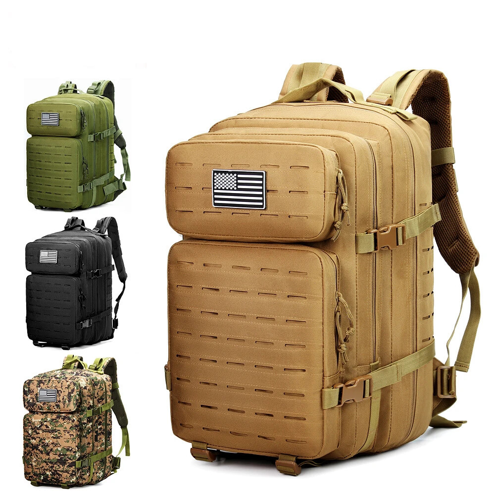Molle Military Waterproof Bag Lasercut Rucksack Large Tactical Backpack