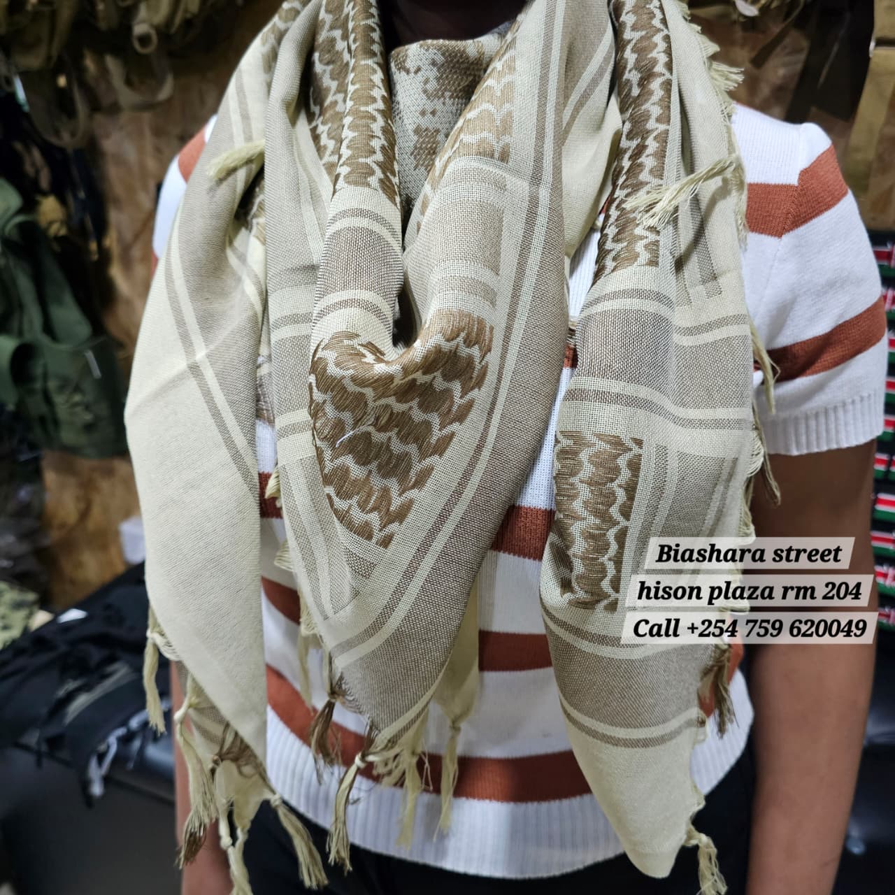 Tactical Desert Scarf & Headwrap | Outdoor Shemagh Bandana – Black