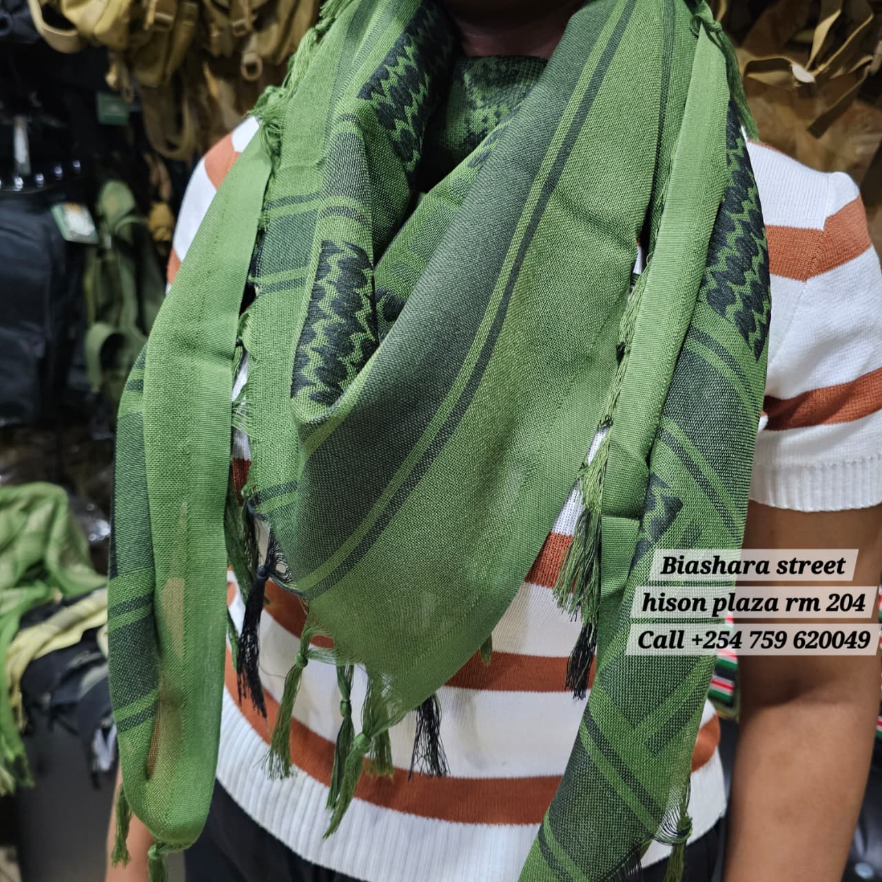 Tactical Desert Scarf & Headwrap | Outdoor Shemagh Bandana – Black