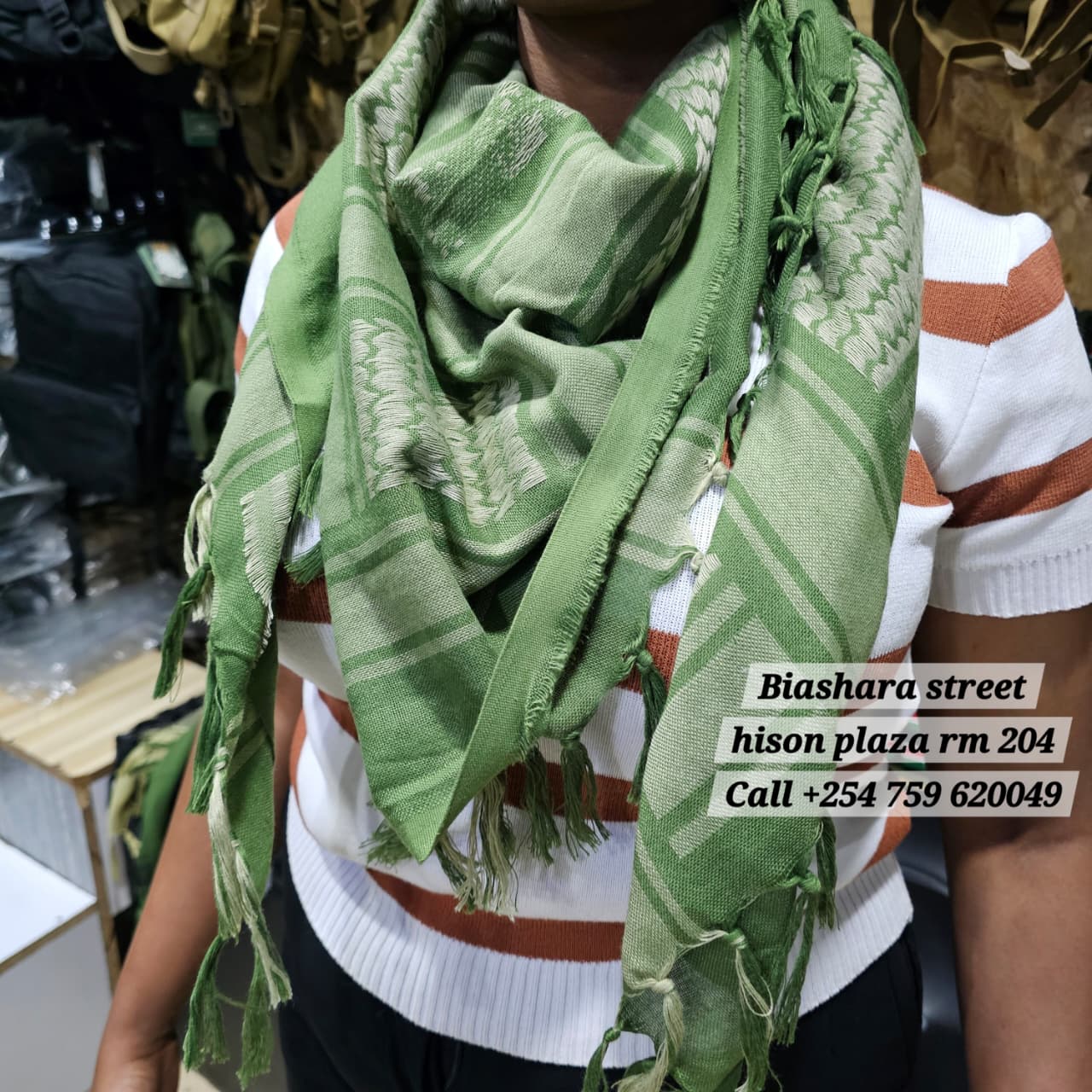 Tactical Desert Scarf & Headwrap | Outdoor Shemagh Bandana – Black